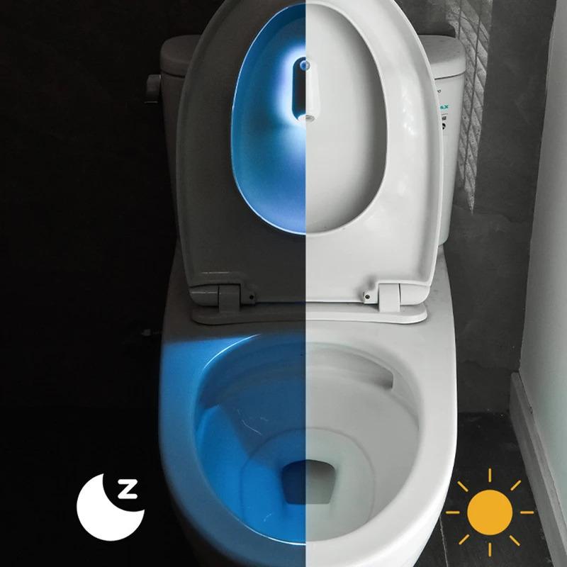 Toilet Night Light LED Toilet Light Rechargeable Motion Sensor Toilet Seat Light Smart Toilet Light for Home Bathroom Corridor