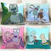 POPULAR Robot Ddreamss Cushion Cover Comfortable Reversible Pillow Cover Ideal for Car Sofa Bedroom & Beyond