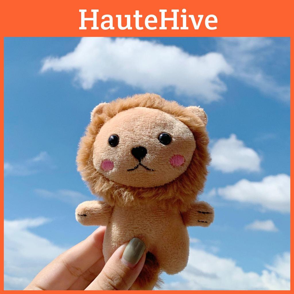 Adorable Shy Lion Plush Keychain Cute Animal Bag Charm Soft Toy For Backpack