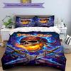 3PC Custom Name Pirate Skull Swords Bedding Set Printed Bedding Set Duvet Cover Closure Includes 1 Duvet Cover & 2 Pillowcases for All Seasons Bedroom