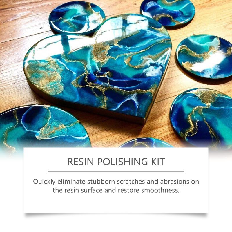 Resin Polishing Compound Kit for Epoxy Desktop Arts Smooth Scratch Removal Set Home Decoration Projects