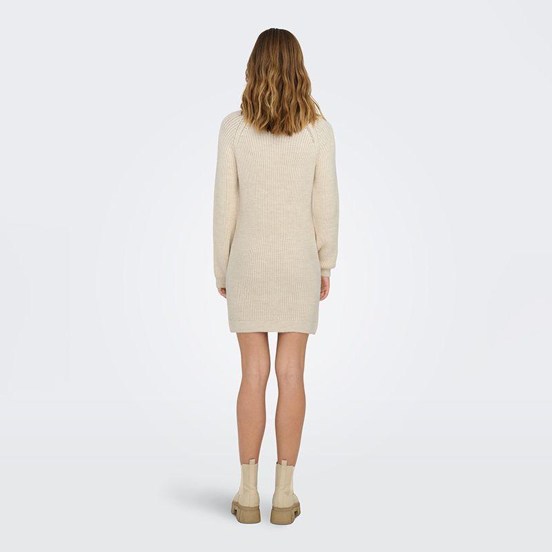 NUR perlenbesetztes Pulloverkleid für Damen mit Stehkragen