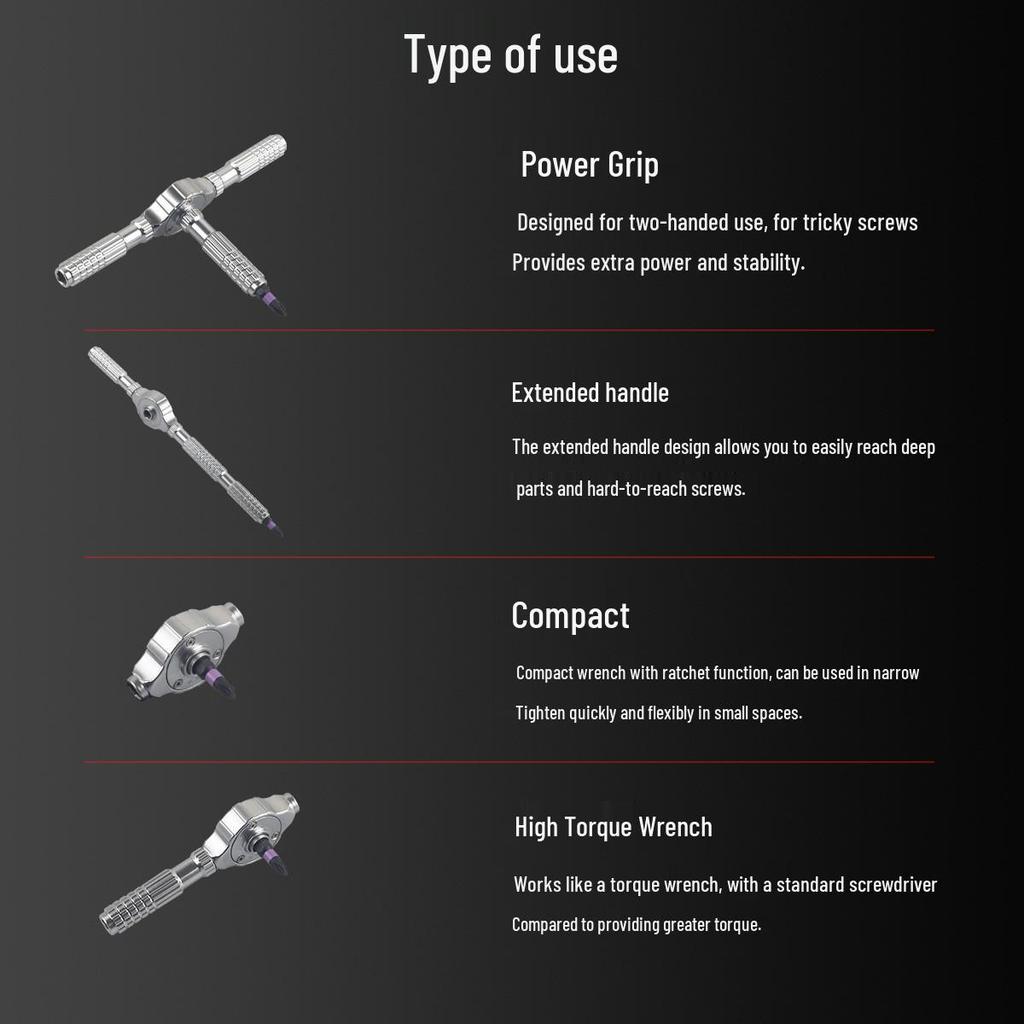 42-in-1 Multifunktions-Ratschenschraubendreher-Set mit hochharten S2-Stahlbits
