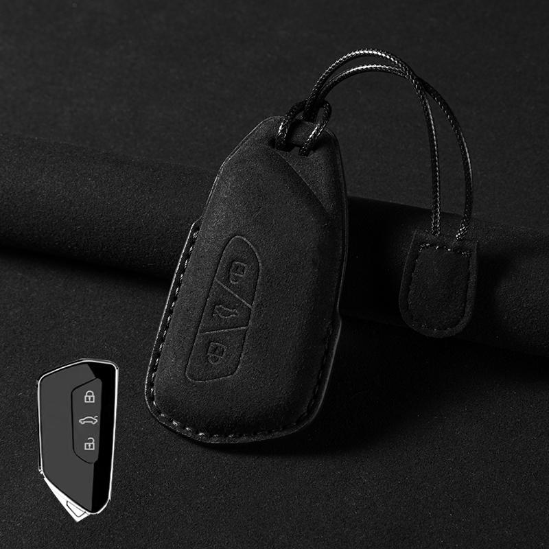 

Leather Car Key Case For Volkswagen VW Magotan Passat B8 TIGUAN MK2 Golf 8 2020 For Skoda Octavia A8 A7 2021 SEAT Leon MK4