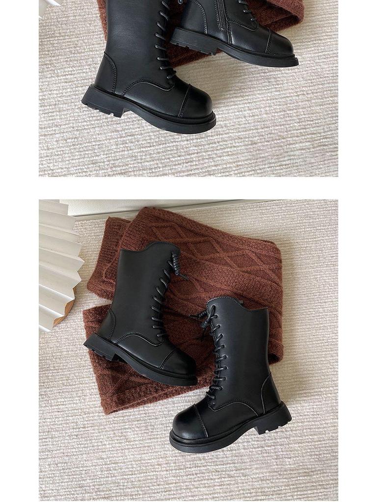 British Style Autumn/Winter Toddler Girls' Long Boots - Soft Sole, High Tube, Princess Design, Ages 1-3