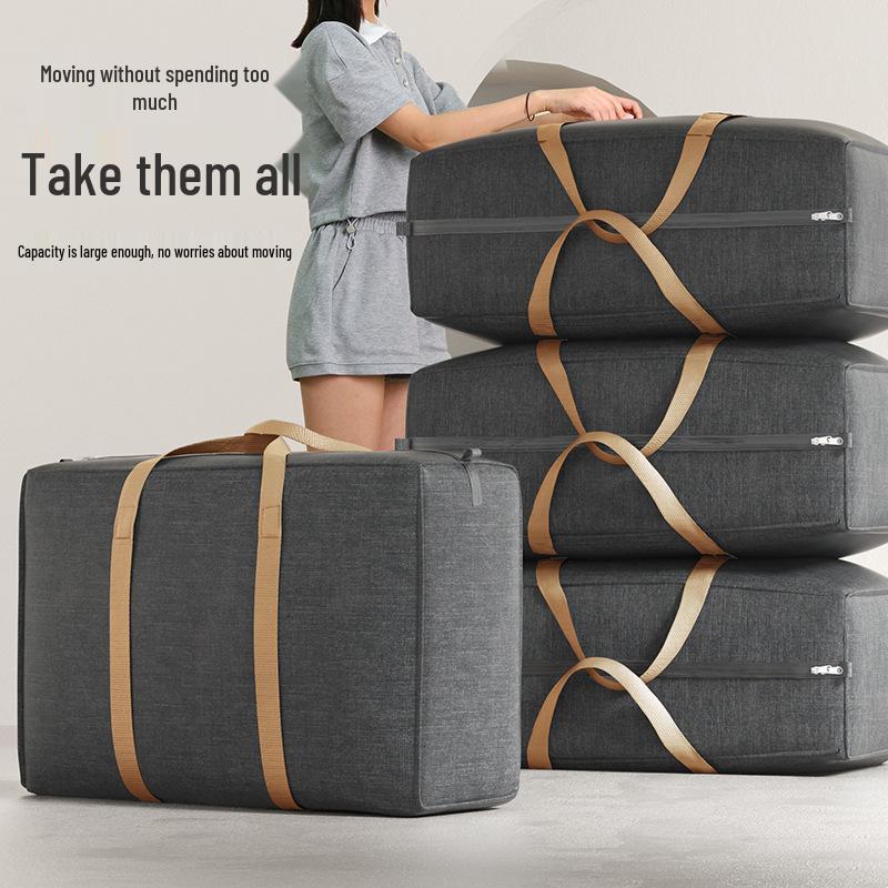 Large Grey Cationic Storage Bag for Clothes, Comforters, and Travel