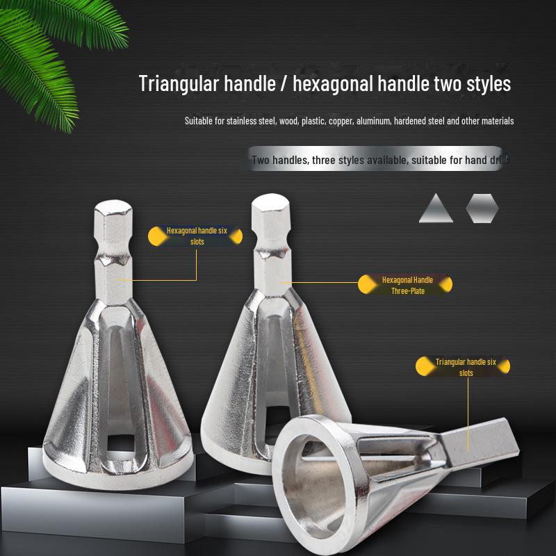 Deburring and Chamfering Tool for Grinding and Trimming Rusty Screws In Electric Drills.