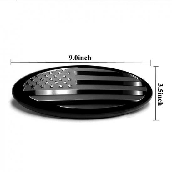 7/9 inch For Ford F-150 F-250 US Flag Front Grille Tailgate Emblem Oval Badge
