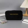 W89C Large Capacity Plush Pen Case Corduroy Pen Pouches Zippered Pen Bag for Women