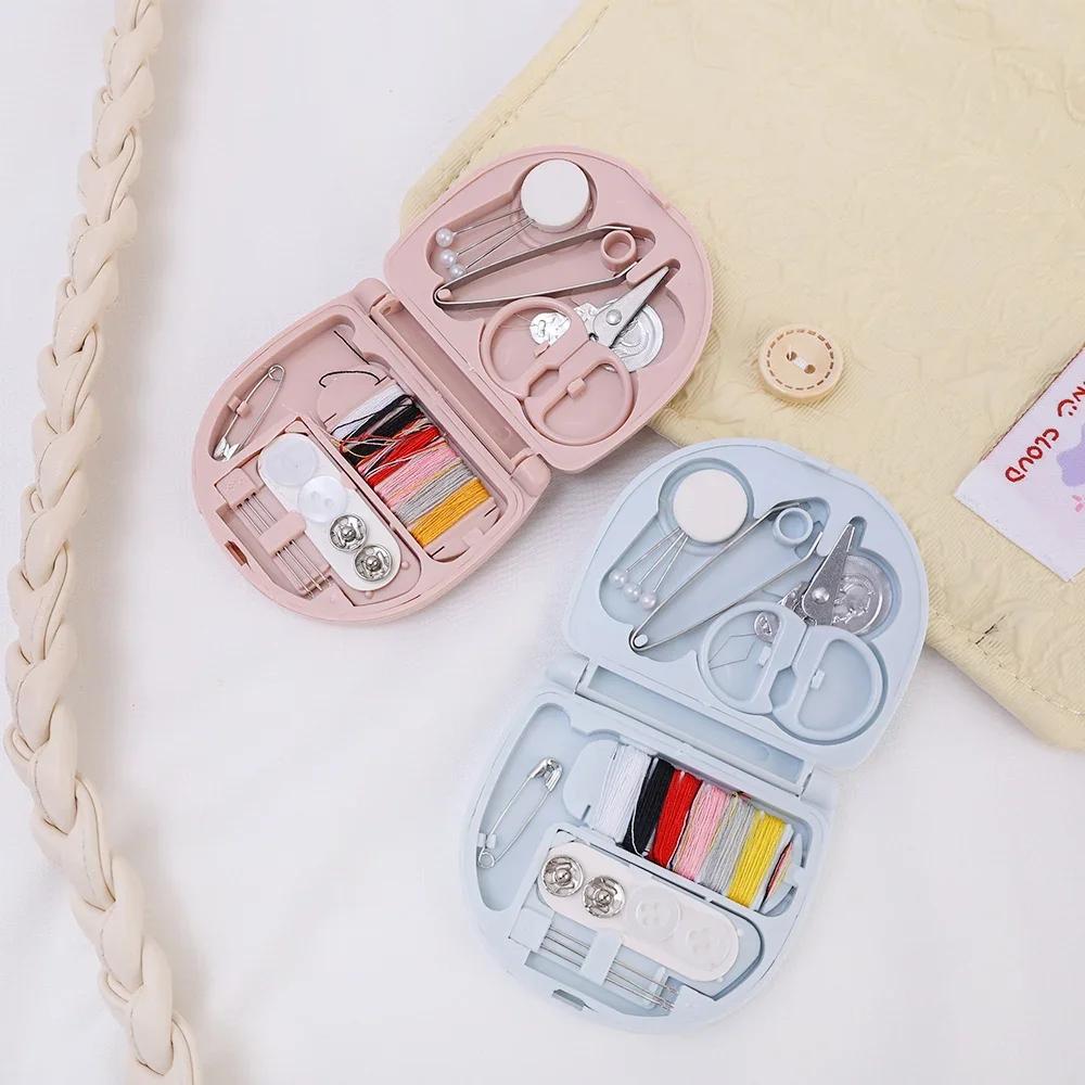 Mini Manual Sewing Machine Kits Portable Sewing Set Repairing Tool for Fabric Cloth Household DIY Sewing Craft