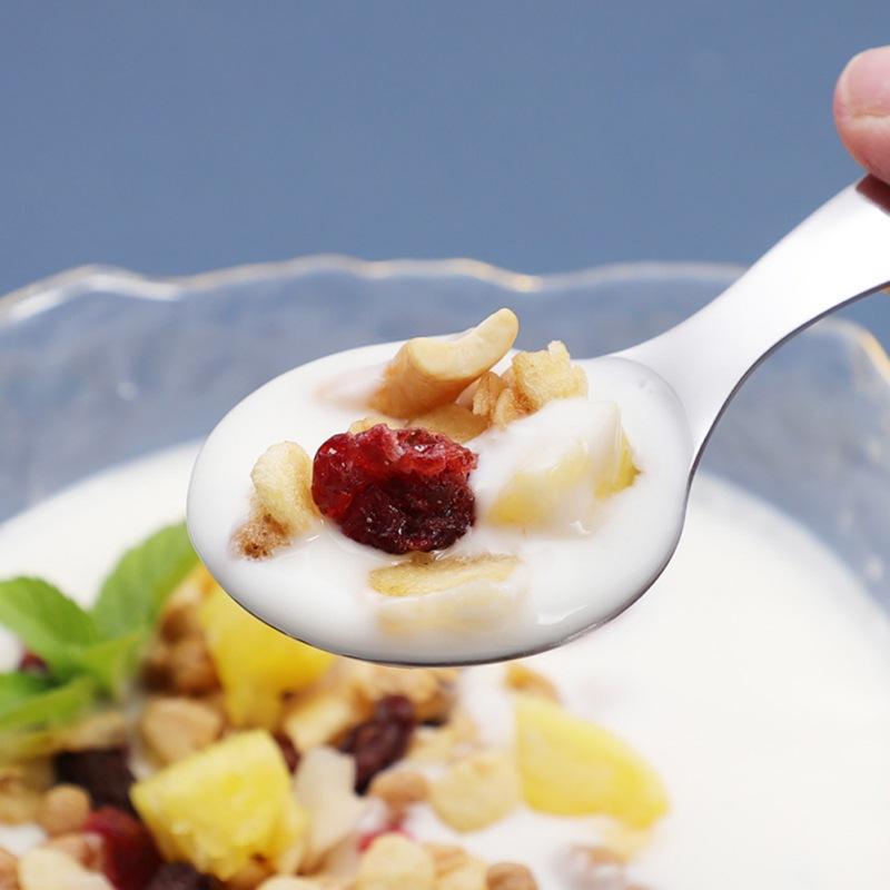 3 Stück Edelstahl Löffel Kaffee Tee Schaufel Mini Dessertlöffel Kleiner Kinderlöffel Kurzer Griff Gewürz Zucker Salz Löffel für Glas