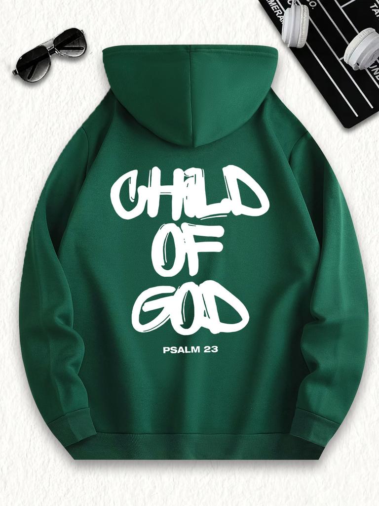 Men'S Faith-Inspired Art Letter Hoodie Beige All-Season Comfort Everyday Pullover for Men Casual Wear Hoodie