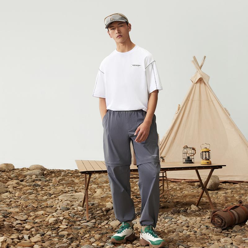 Li Ning CF Print Letter Crew Neck Short Sleeve T-Shirt Men Tops White ATSU609-2