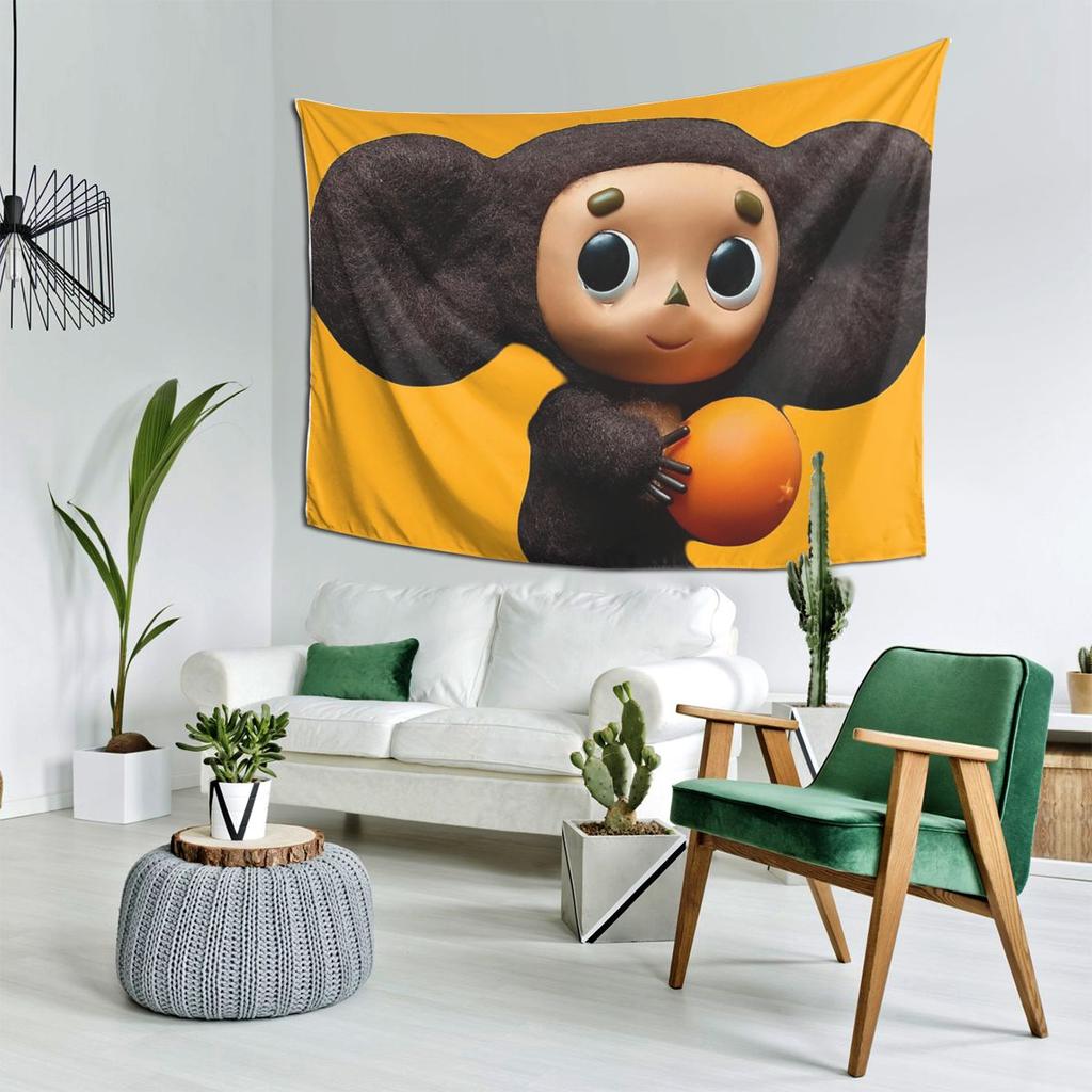 Cheburashka Tapestry Decoration Art Aesthetic Tapestries for Living Room Bedroom Home Wall Cloth Wall Hanging