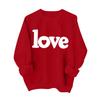 Women's Fashionable Casual Long-Sleeved Valentine's Day Heart Print Pullover Sweatshirt