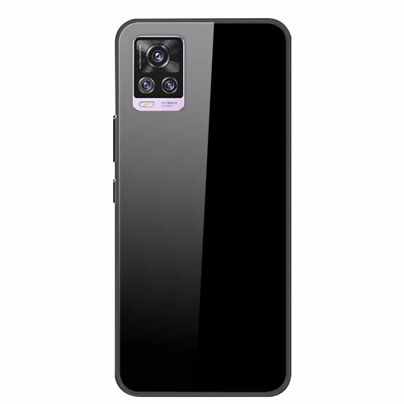 

Glass Back Cover For Vivo V20 Pro 5G Case 6.44 Hard Tempered Glass Case For Vivo V20 Pro 2020 Phone Case Cover Soft Bumper Para vivo V20 Pro 5G