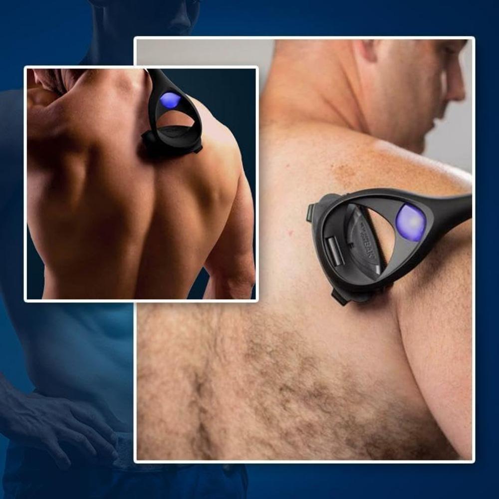 Back&body Shaver FOR MEN, Trimmer, Groomer, DIY, Ergonomic Handle, for The Whole Body, and Back Shaver Replacement Blade Set (Sold Separately)