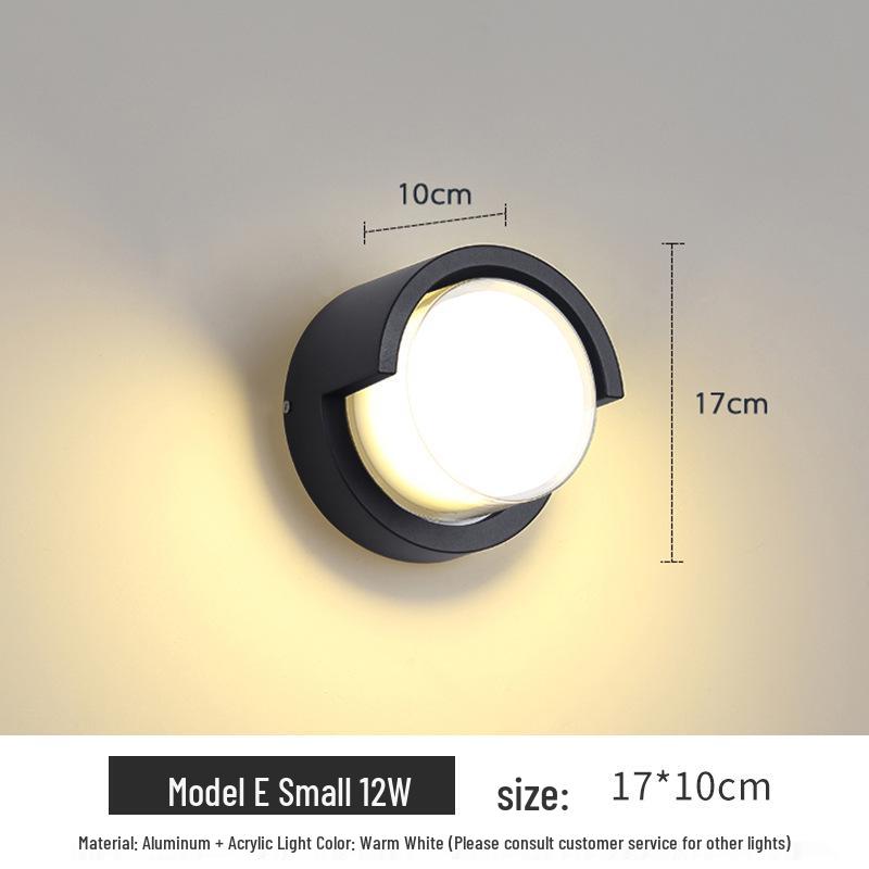 Simple Modern Waterproof LED Outdoor Wall Lamp for Garden, Balcony, and Terrace with Sensor and Moisture-Proof Features.