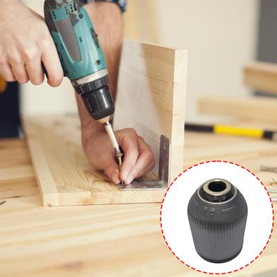 Keyless Drill Chuck 1/2'' Thread 1-10mm Great Clamping Force Keyless Metal Drill Chuck for Hand Electric Drill