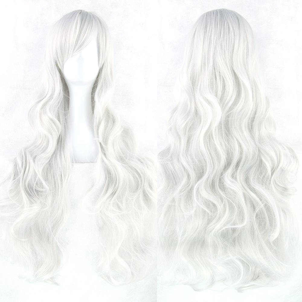 80CM Top Quality Side Bang Layered Shaggy Long Curly Heat Resistant Charming Cosplay Wig