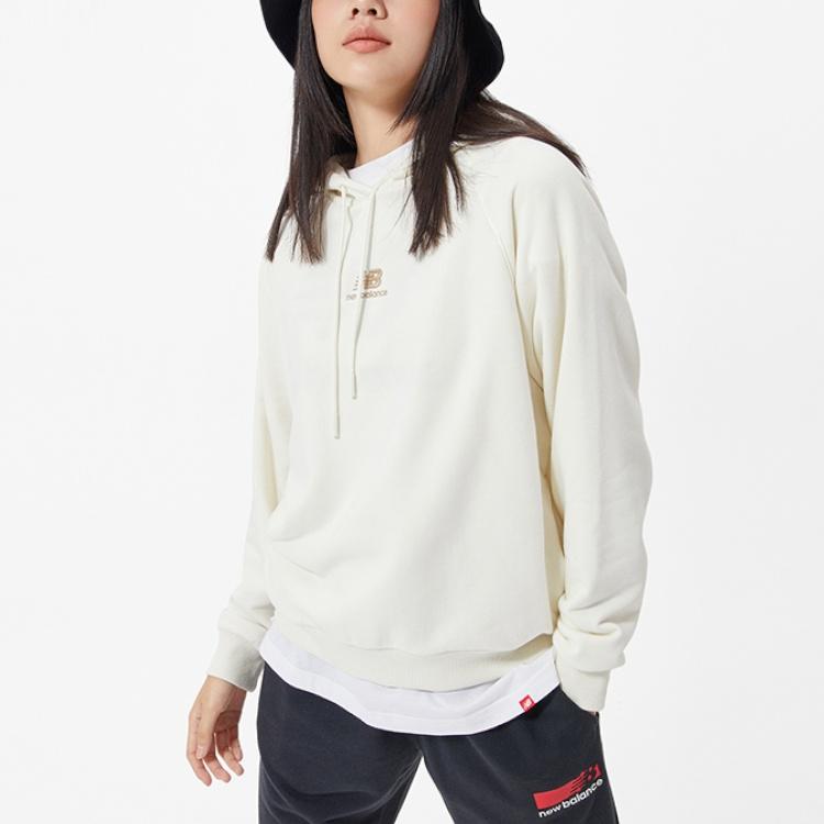 (WMNS) New Balance Lifestyle Classic Hoodie Asia Sizing 'Beige' Women's AWT13347-SST
