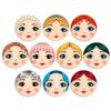 Russian Matryoshka Doll Crystal Glass Cartoon Face Refrigerator Magnets