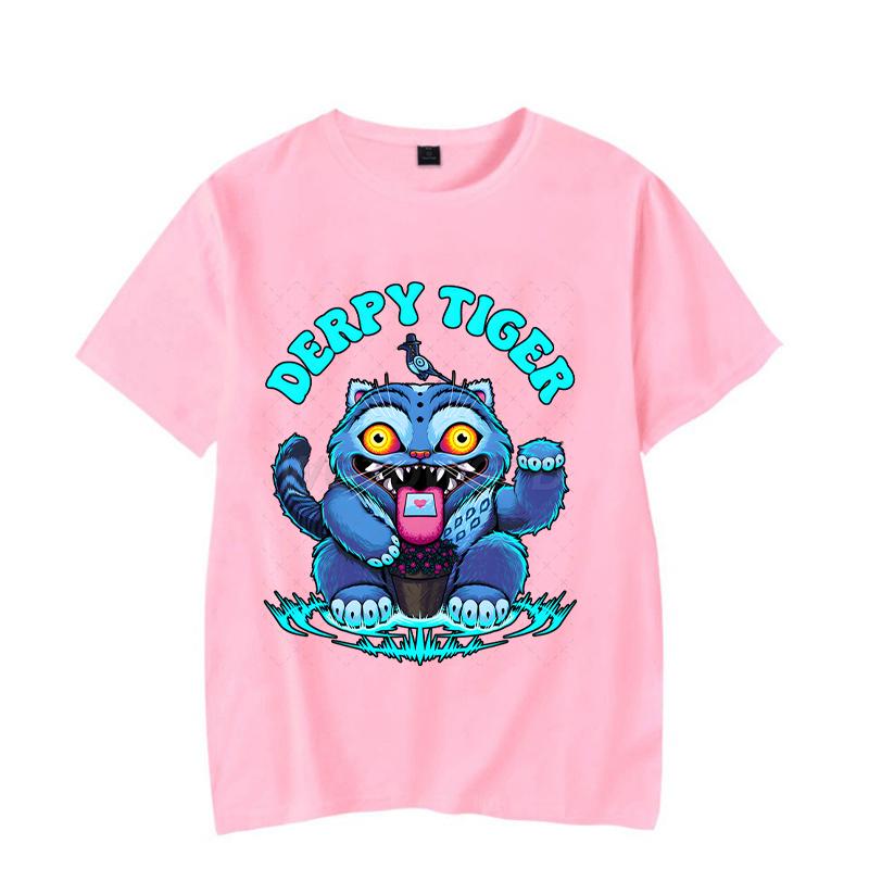 Cartoon Tiger KPop Demon Hunters Shirt Graphic Print T-shirts Women Men Short Sleeve Crewneck Tops Funny Korean Ulzzang Tshirts