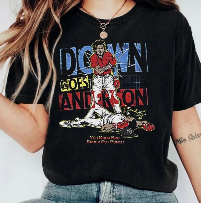 Down Goes Anderson Jose Ramirez Tim Anderson Retro Shirt, Anderson Jose tee 3XL