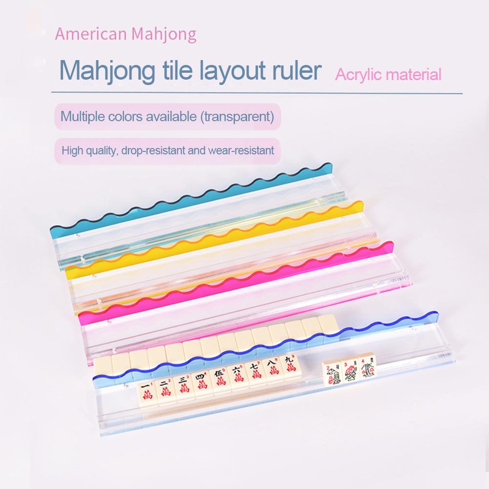 45Cm/17.5" Clear Acrylic Mahjong Racks With Magnet Professional Tile Organizer & Racks, Portable Mahjong Accessories