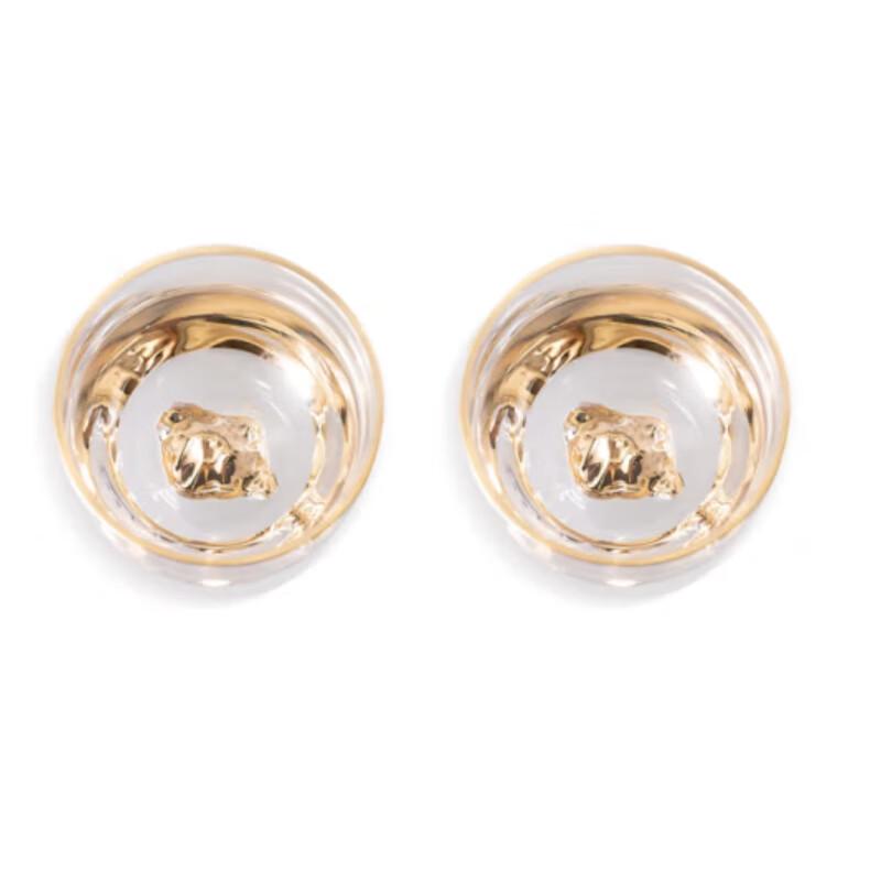 Gold Mountain LL Crystal Glass Tea Tasting Pair Cups