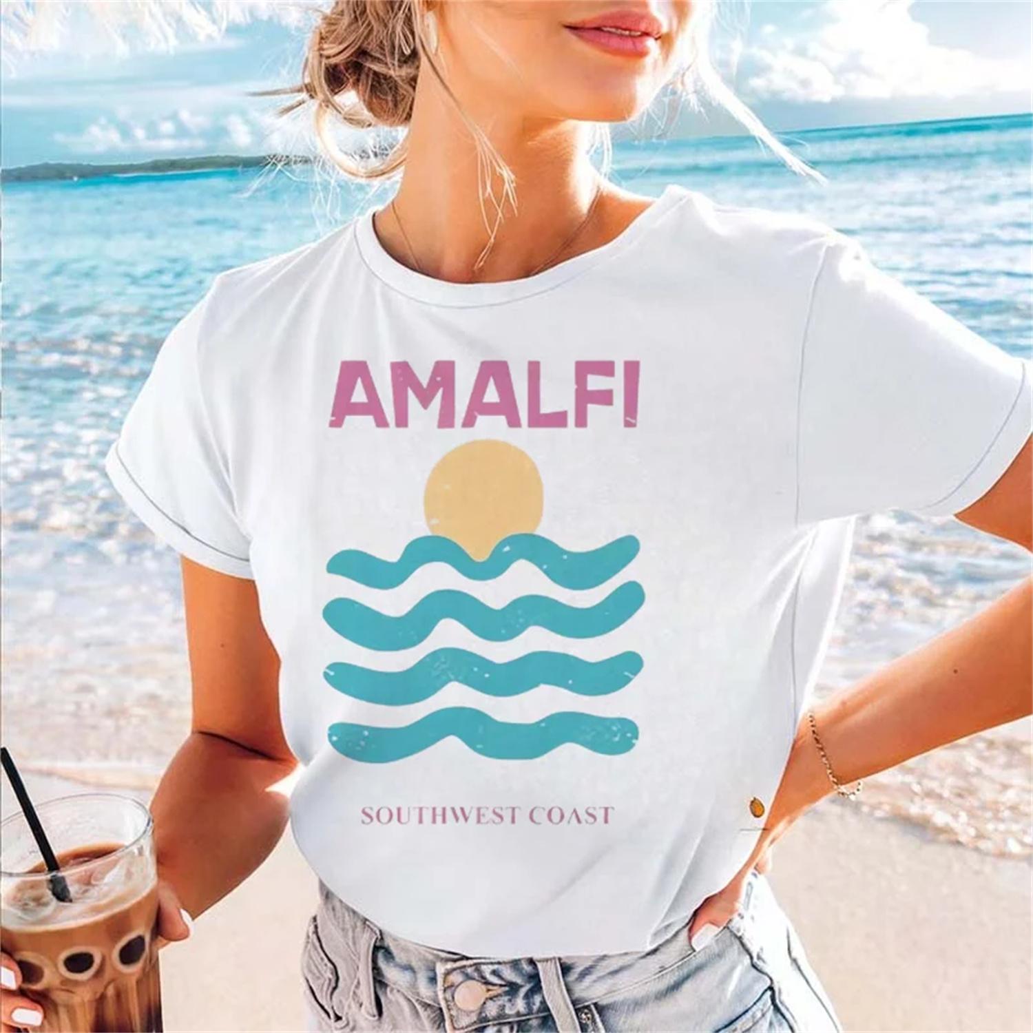 Pattern Printed T-Shirt Cute Sweet Short Sleeved Cartoon Fashion Versatile Regular Casual Women s New Women s Summer T-Shirt S