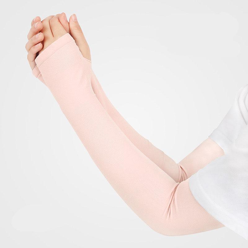Summer Cycling Sunscreen Ice Sleeve Outdoor Uv Seamless Sleeve Cover Sun Breathable Open Finger Arm Sleeve