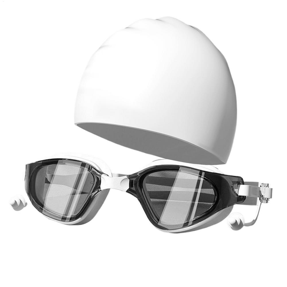 Swim Goggles Adult Leakproof Comfortable Anti Fog Swimming Goggles With Cap For Women Boys Girls Youth Teens Husband Son