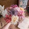 6 Stück Künstliche Dahlienblumen 11" Falsches Seiden-Dahlien-Bouquet mit Stiel für Hochzeitsbouquets Zuhause Büro Tischmittelstück Blumengestecke