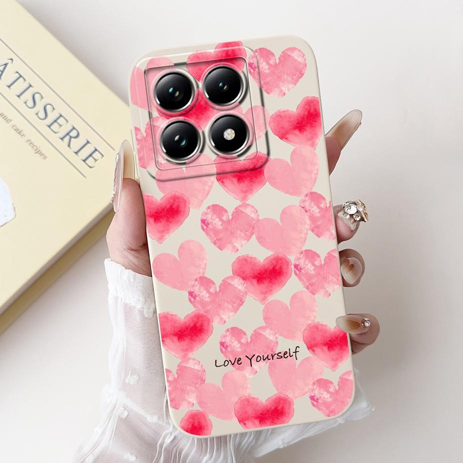 For Xiaomi 14T Pro Case Stylish Flowers Cartoon Cover Shockproof Soft TPU Phone Case For Xiaomi Mi 14T Pro Mi14T 5G Fundas Coque