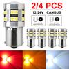 2/4 PCS CANBUS 1200LM 1156 BA15S 1157 BAY15D LED Bulb For Car Turn Signal Parking Brake Lights 12V 24V 24SMD White Red YellowTurn Signal 2