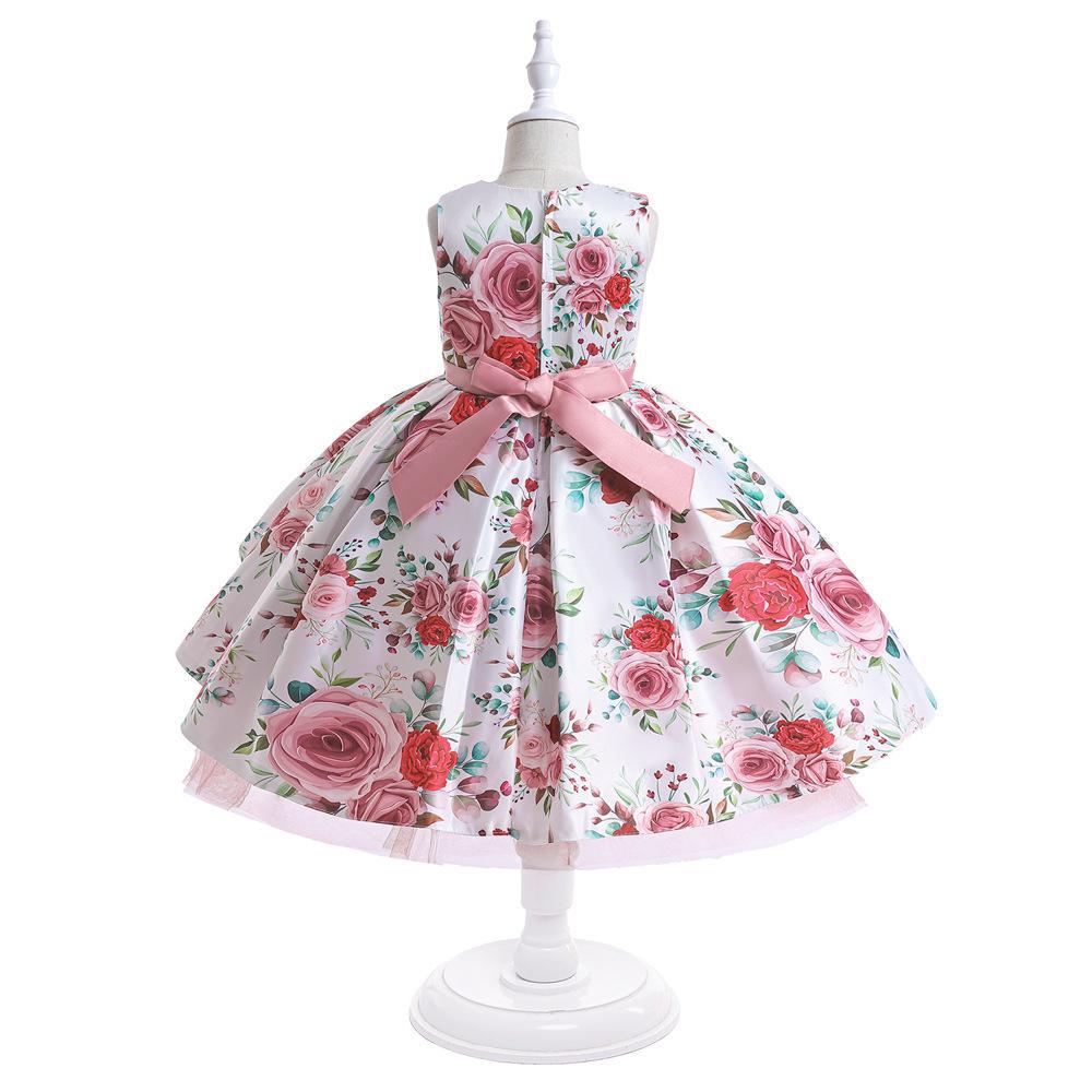 Pegeant Sequined Backless Kids Dresses for Girls Wedding Party Princess Dresses Baby Girls First Communion Layered Tutu Dresses