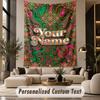 Blumen (31) Thema Individueller Wandteppich Personalisierter Benutzerdefinierter Name Text Wandbehang Teppich Heimdekoration Hintergrundtuch
