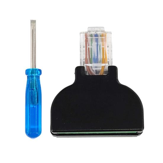 RJ45 Screw Terminal Adaptor Connector Stable Universal RJ45 Male To 8 Pin Screw Terminal Connector Ethernet Extender