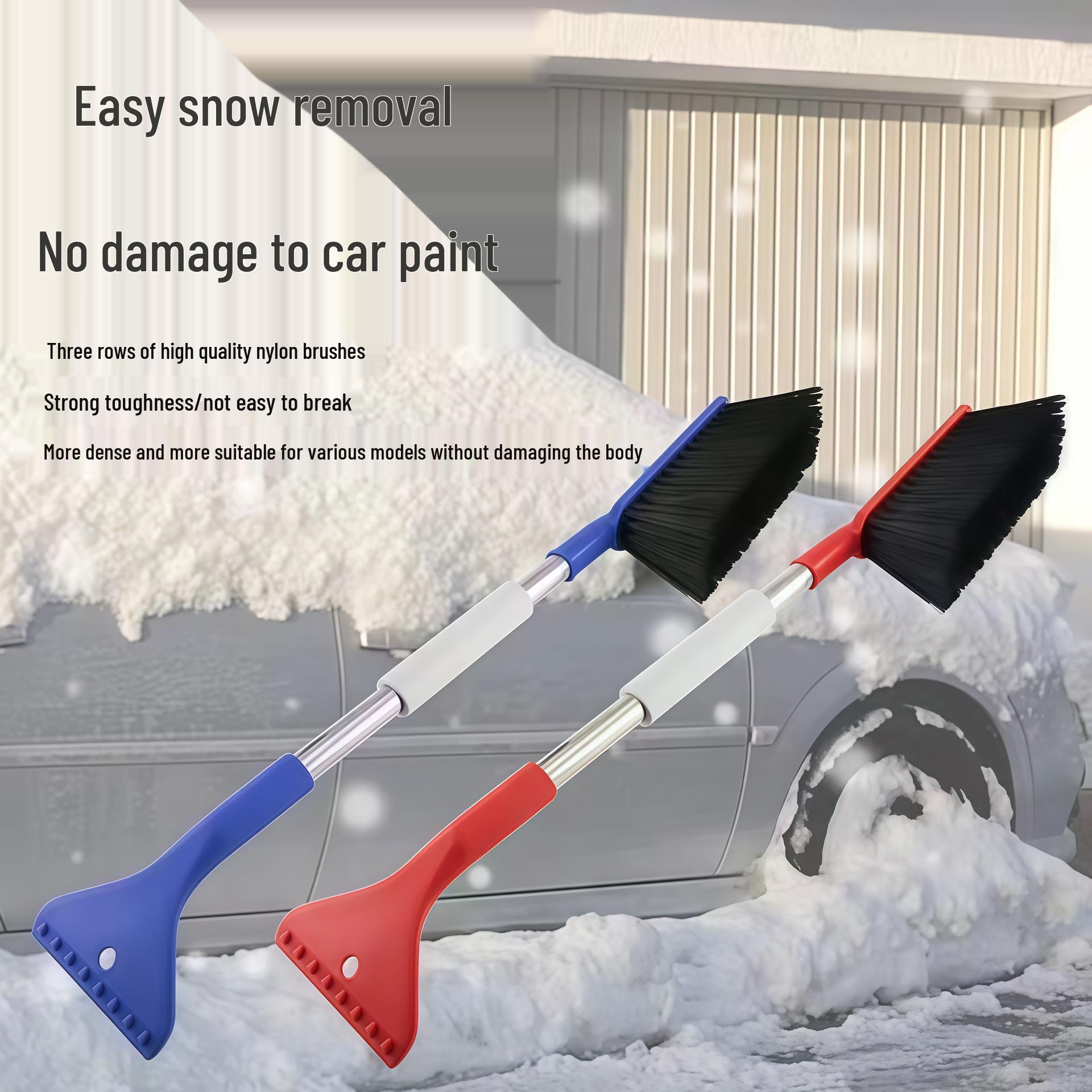 

Multifunctional Car Snow Brush & Ice Scraper Tool Blue - Fast Snow Removal, Paint Safe