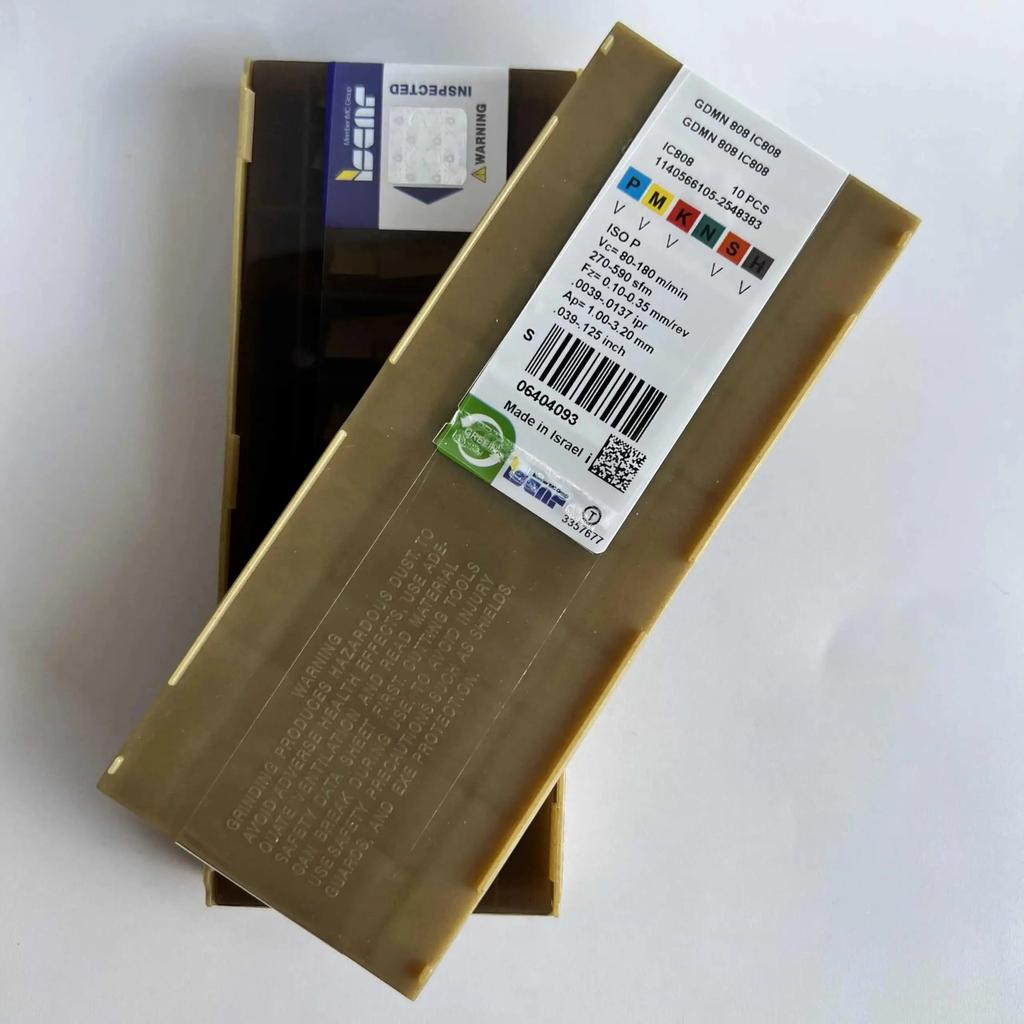 ISCAR / GDMN808 IC808 /Industrial indexable carbide inserts 10 Pcs
