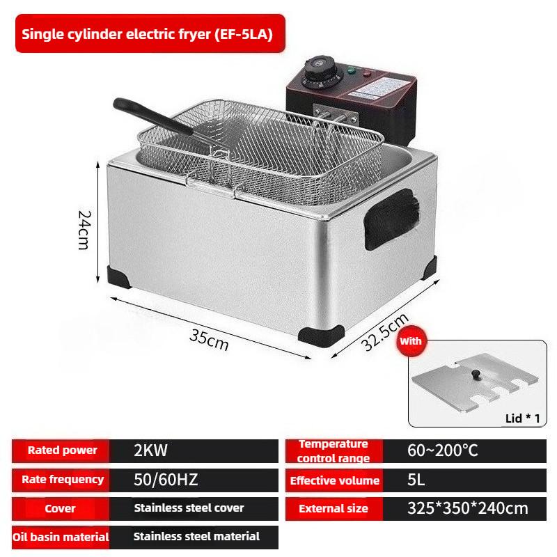 Kitchen Large Capacity Oil Fryer Constant Temperature Fried Chicken Frying Machine Professional Commercial Electric Fryer