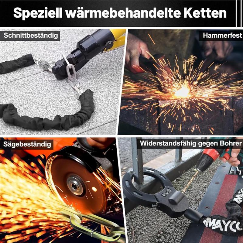 Heavy Duty Security Lock Anti-Theft Handcuff Lock for Scooters Bicycles Prams Scooter E-Scooter Motorcycle Cycling Equipment