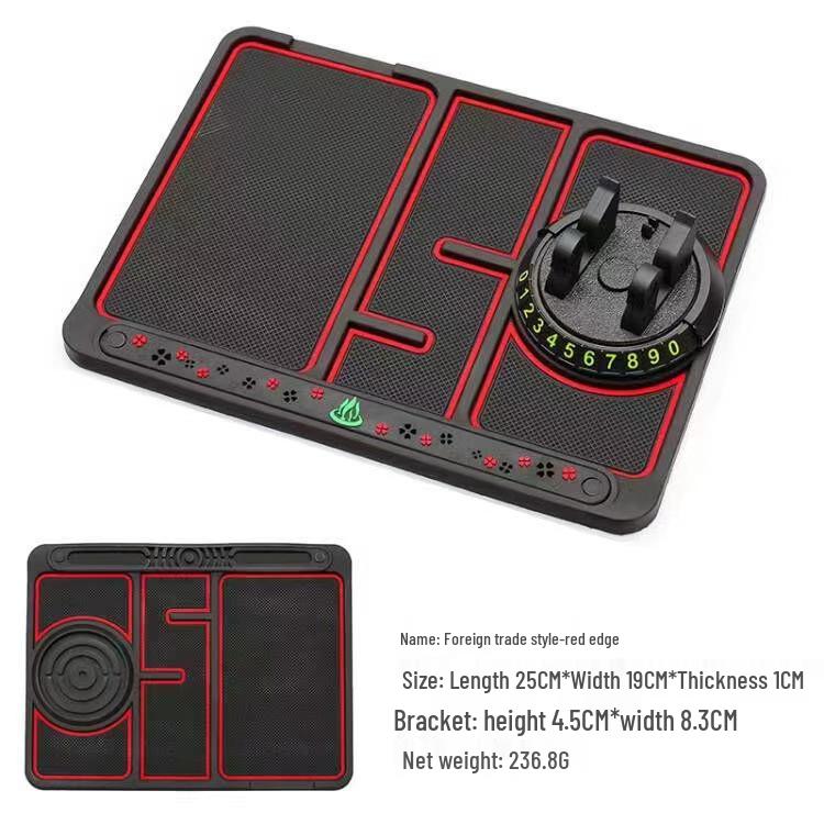 Multifunctional Anti-Slip Car Phone Holder with Concealable Parking Number Plate