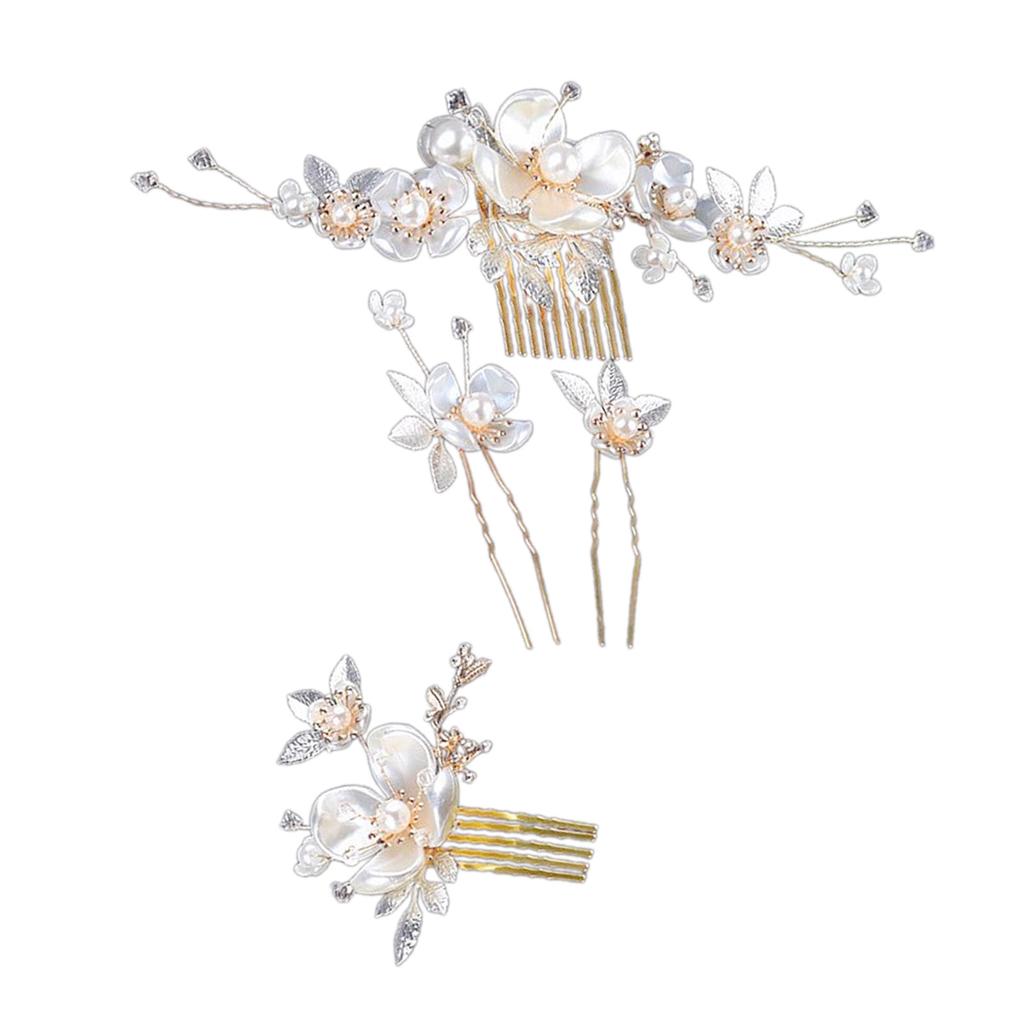 Pearls Hanbok Hair Hoop Stage Performances Hairband Flower Rhinestones Hairpin Accessories Headwear for Kids and Girls