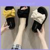 Stylish Summer Womens Slippers With Elegant Bow And Thick Sole For Beach Casual Wear