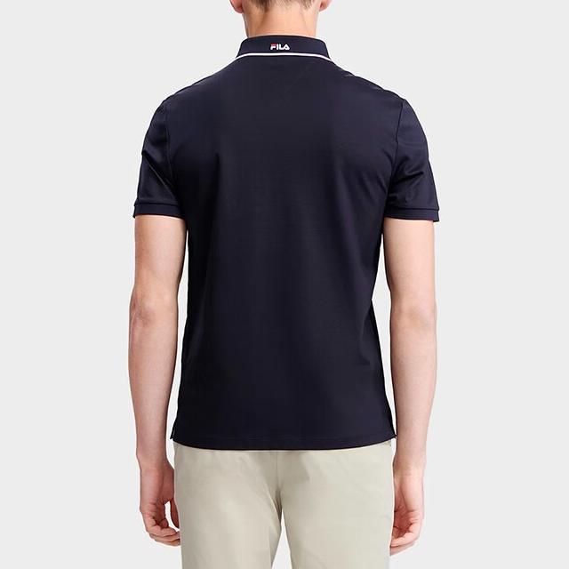 Fila Skin-Friendly Comfortable Breathable Short Sleeve Polo Shirt Men Tops Legendary-Blue F51M431106ANV