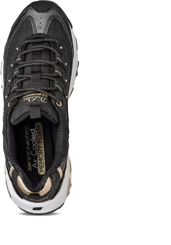 Skechers D'Lites Women Black/gold Sneakers