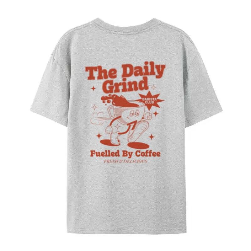T-shirt retrò cartoon per amanti del caffè, maglietta carina e divertente alla caffeina, moda, maglietta da barista, unisex, oversize, streetwear, t-shirt grafiche