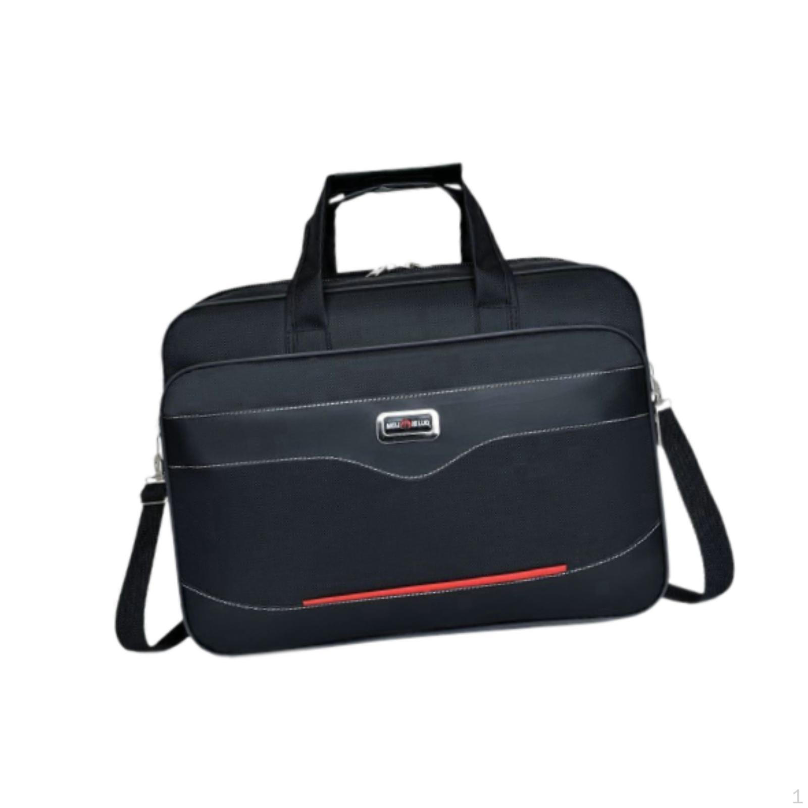 

Laptop Briefcase Bag Shockproof Business Office Large Adjustable Shoulder Strap for Men Style D